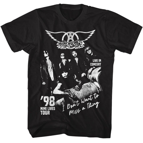 Aerosmith Black Adult S/S Tshirt