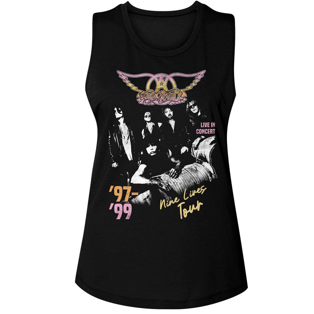 Aerosmith Black Ladies Muscle Tank
