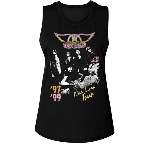 Aerosmith Black Ladies Muscle Tank