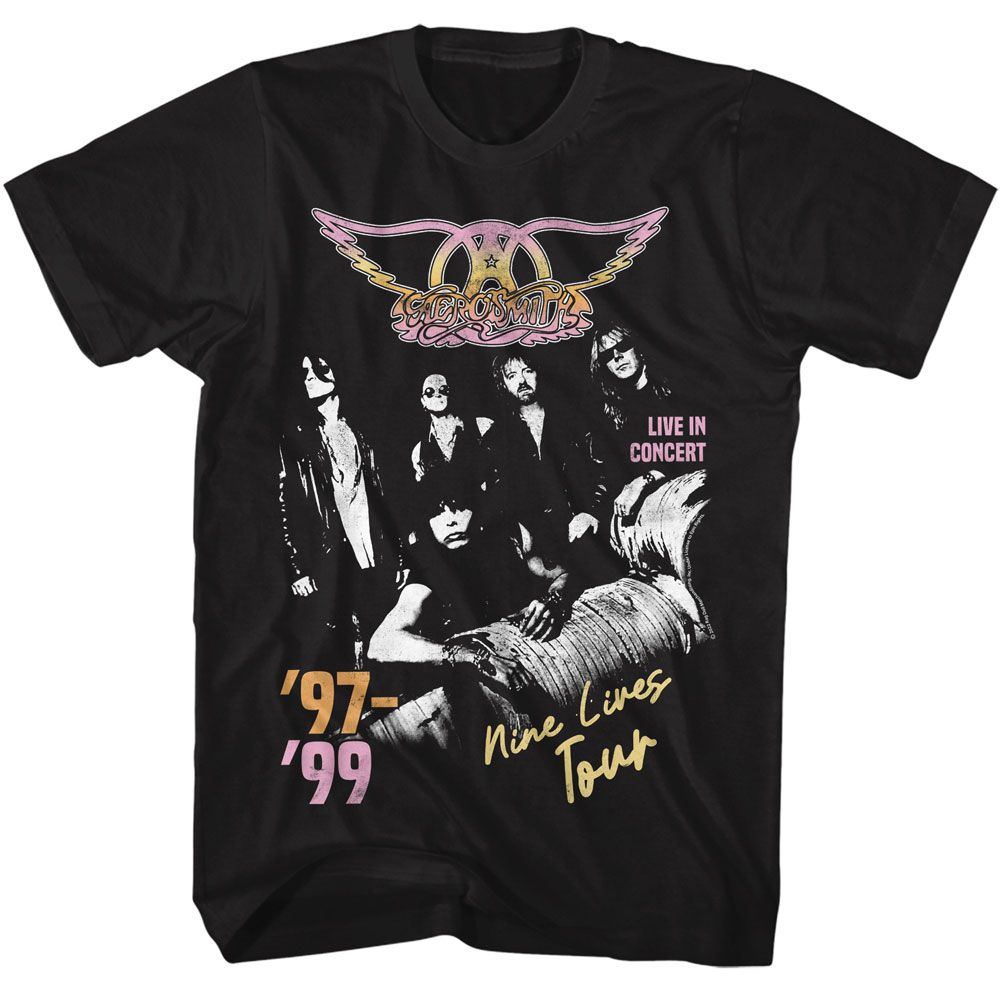 Aerosmith Black Adult S/S Tshirt
