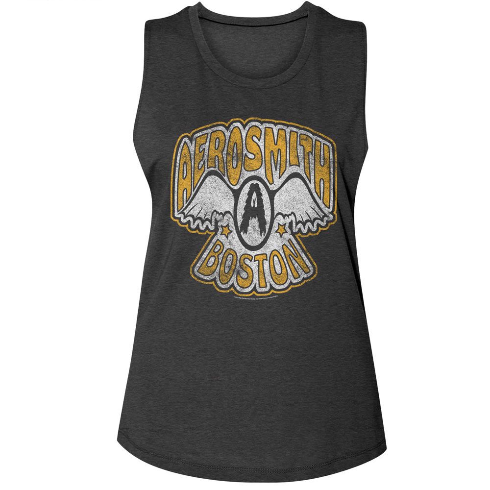 Aerosmith Charcoal Ladies N/A Muscle Tank