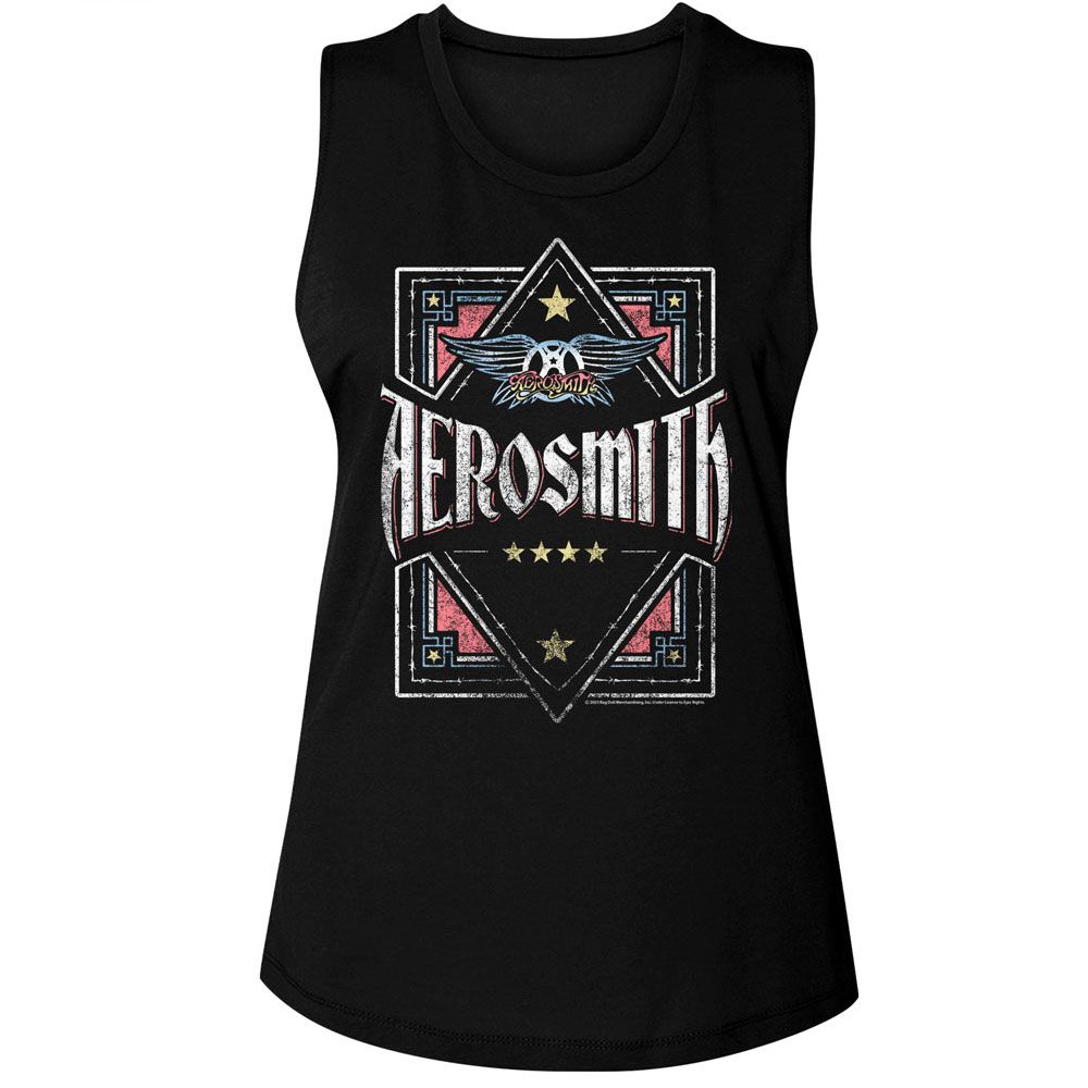 Aerosmith Black Ladies Muscle Tank
