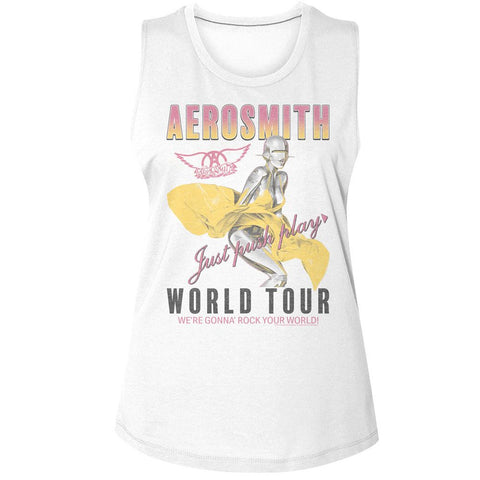 Aerosmith White Ladies Muscle Tank