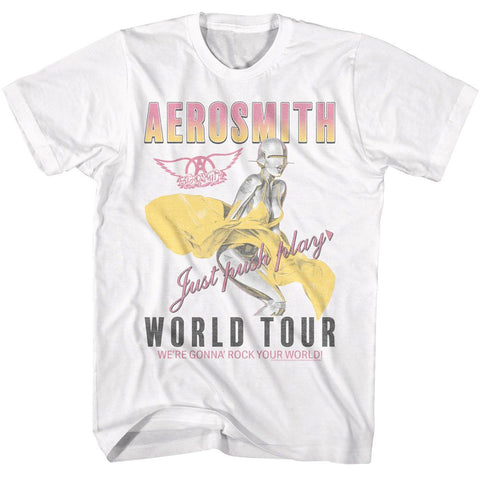 Aerosmith White Adult S/S Tshirt
