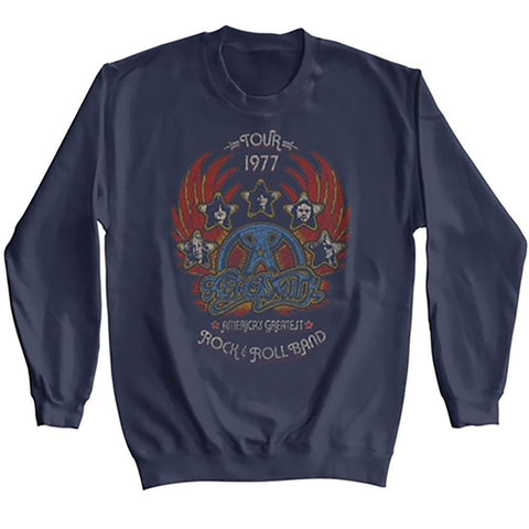 Aerosmith Navy Adult L/S Sweatshirt