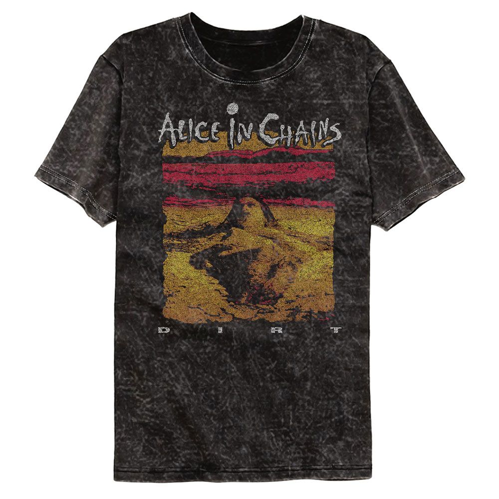 Alice In Chains Black Adult S/S Mineral Wash Tshirt