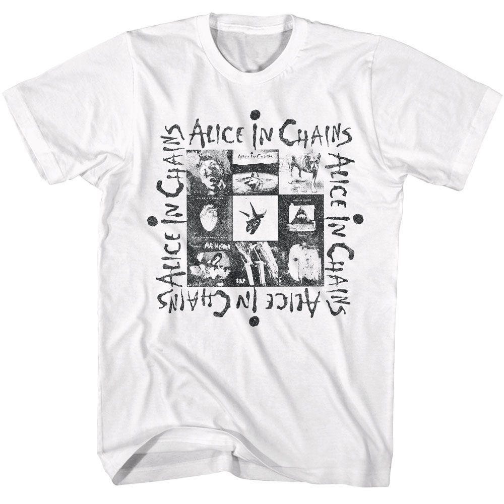Alice In Chains White Adult S/S Tshirt
