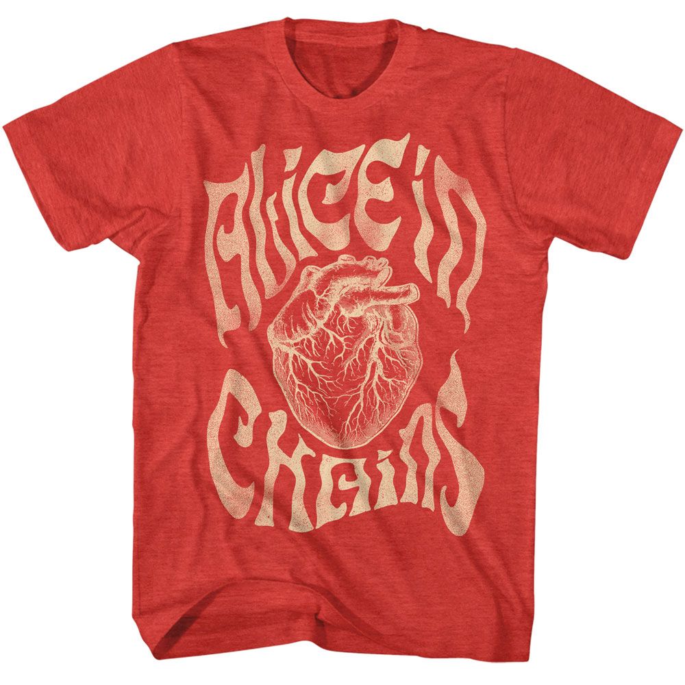 Alice In Chains Red Heather Adult S/S Tshirt