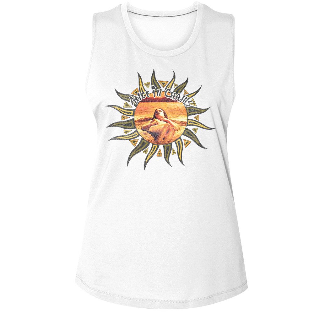 Alice In Chains White Ladies Muscle Tank