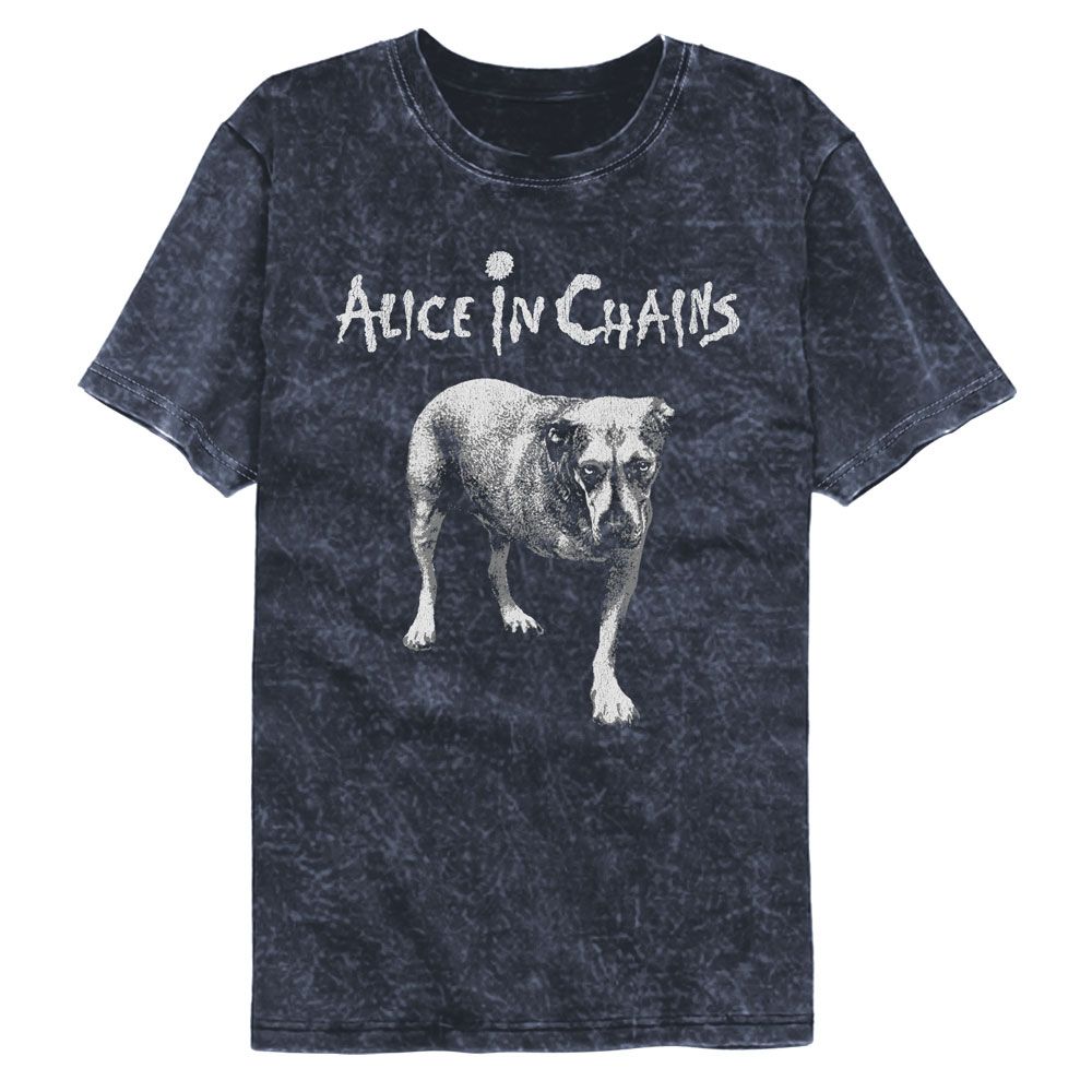 Alice In Chains Navy Adult S/S Mineral Wash Tshirt