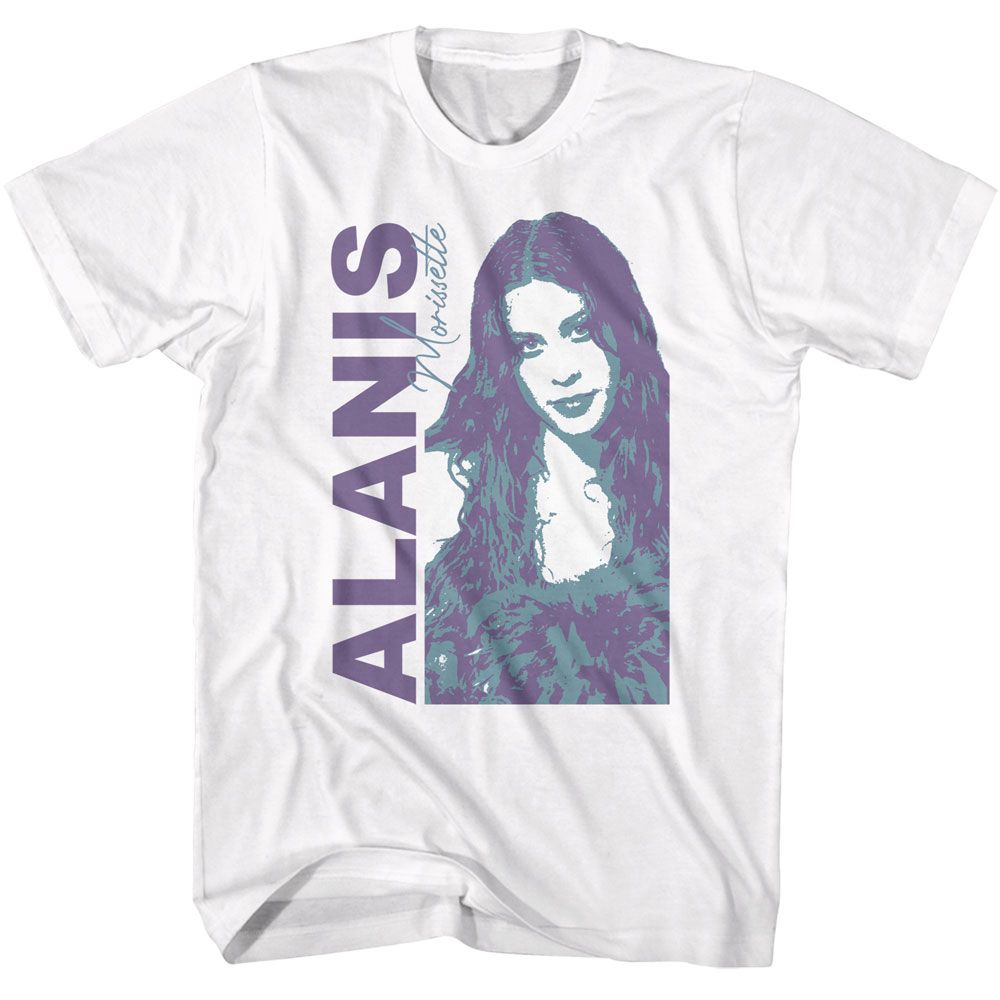 Alanis Morissette White Adult S/S Tshirt