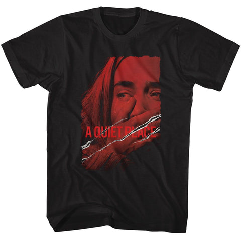 A Quiet Place Black Adult Short Sleeve Tshirt