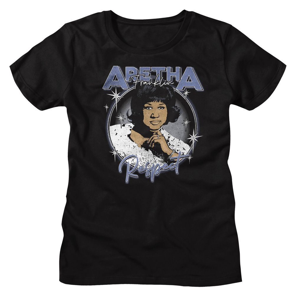 Aretha Black Ladies S/S Tshirt