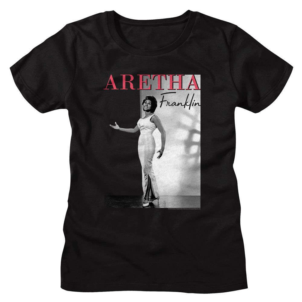 Aretha Black Ladies S/S Tshirt