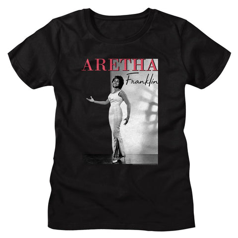 Aretha Black Ladies S/S Tshirt