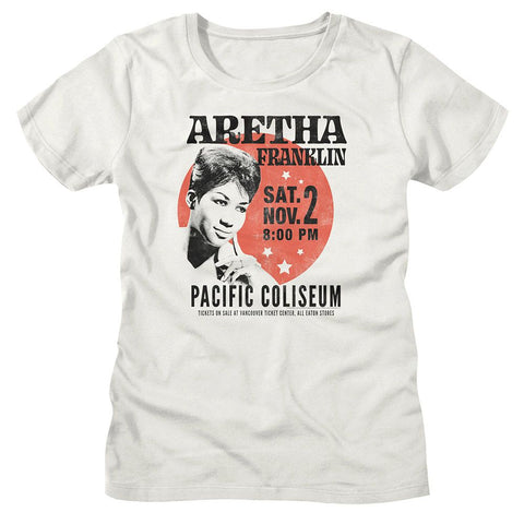 Aretha White Ladies S/S Tshirt