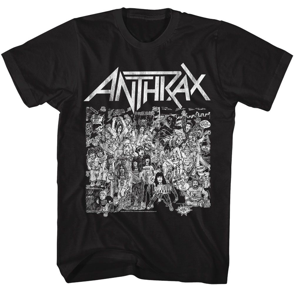 Anthrax Black Adult S/S Tshirt