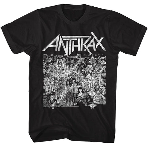 Anthrax Black Adult S/S Tshirt