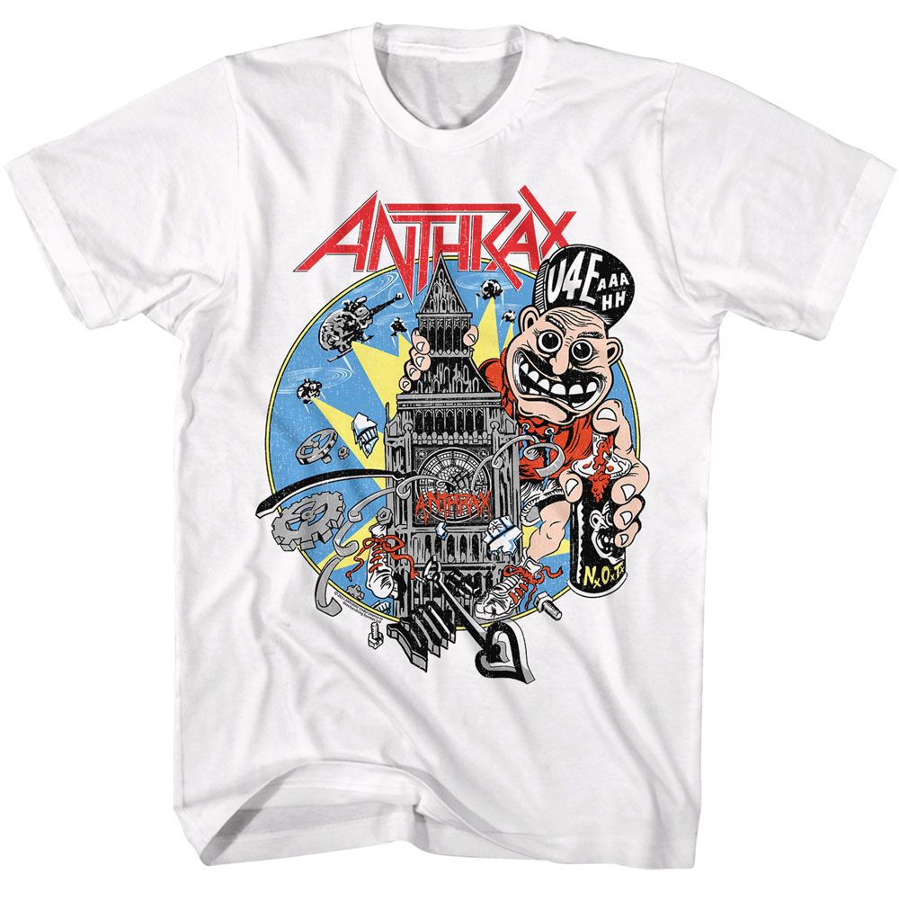 Anthrax White Adult S/S Tshirt