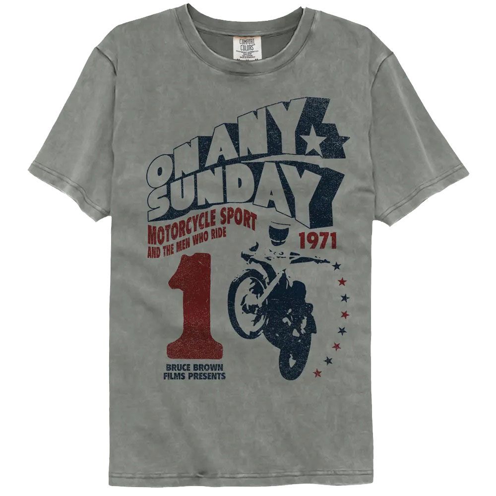 Bruce Brown Films Gray Adult Short Sleeve Comfort Color Tshirt