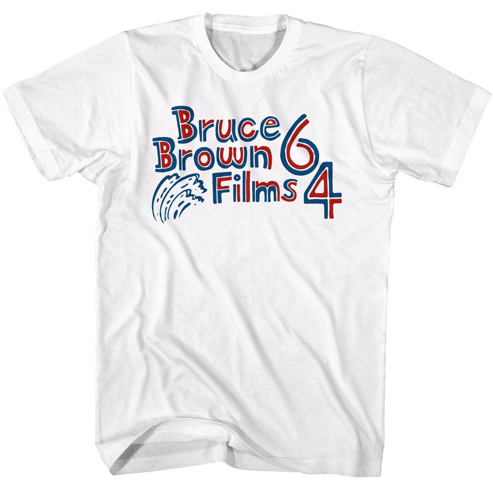 Bruce Brown Films White Adult Short Sleeve Tshirt