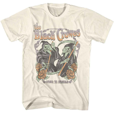 Black Crowes Natural Adult S/S Tshirt