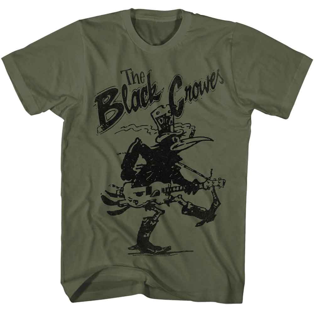 Black Crowes Military Green Adult S/S Tshirt