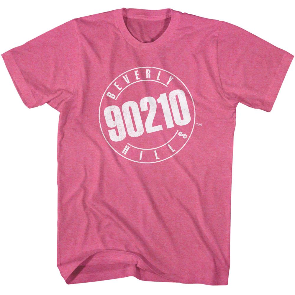 Beverly Hills 90210 Retro Pink Heather Adult Short Sleeve Tshirt