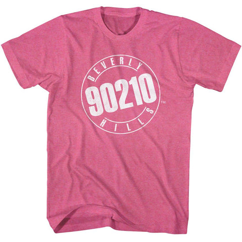Beverly Hills 90210 Retro Pink Heather Adult Short Sleeve Tshirt