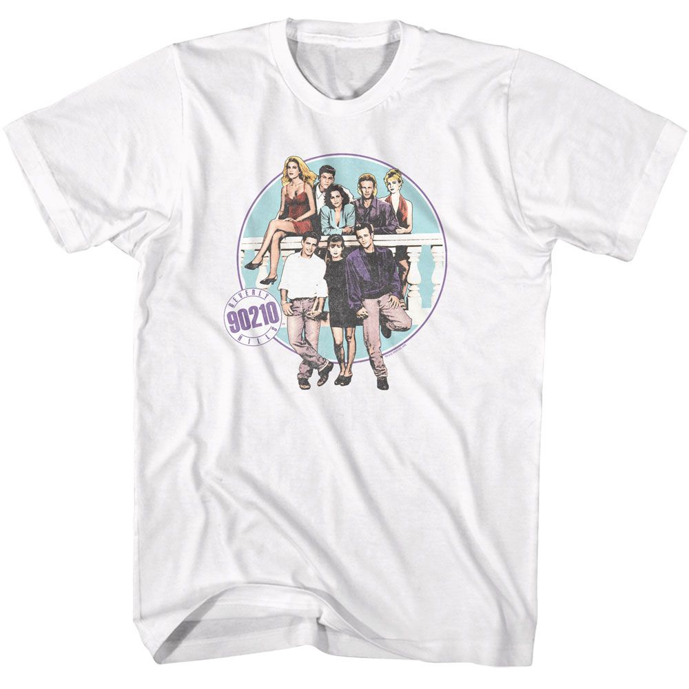Beverly Hills 90210 White Adult Short Sleeve Tshirt