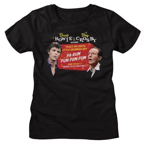 Bing Crosby Black Ladies S/S Tshirt