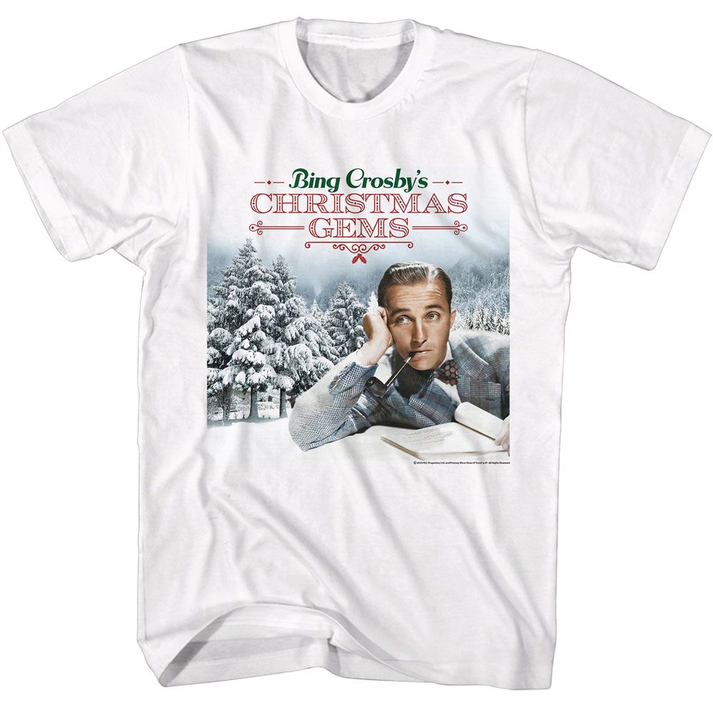 Bing Crosby White Adult S/S Tshirt