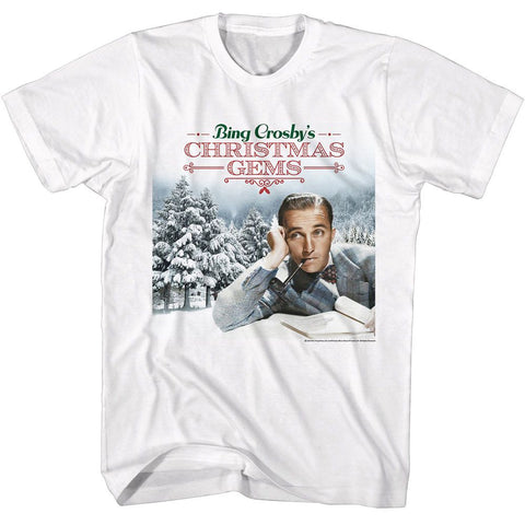 Bing Crosby White Adult S/S Tshirt