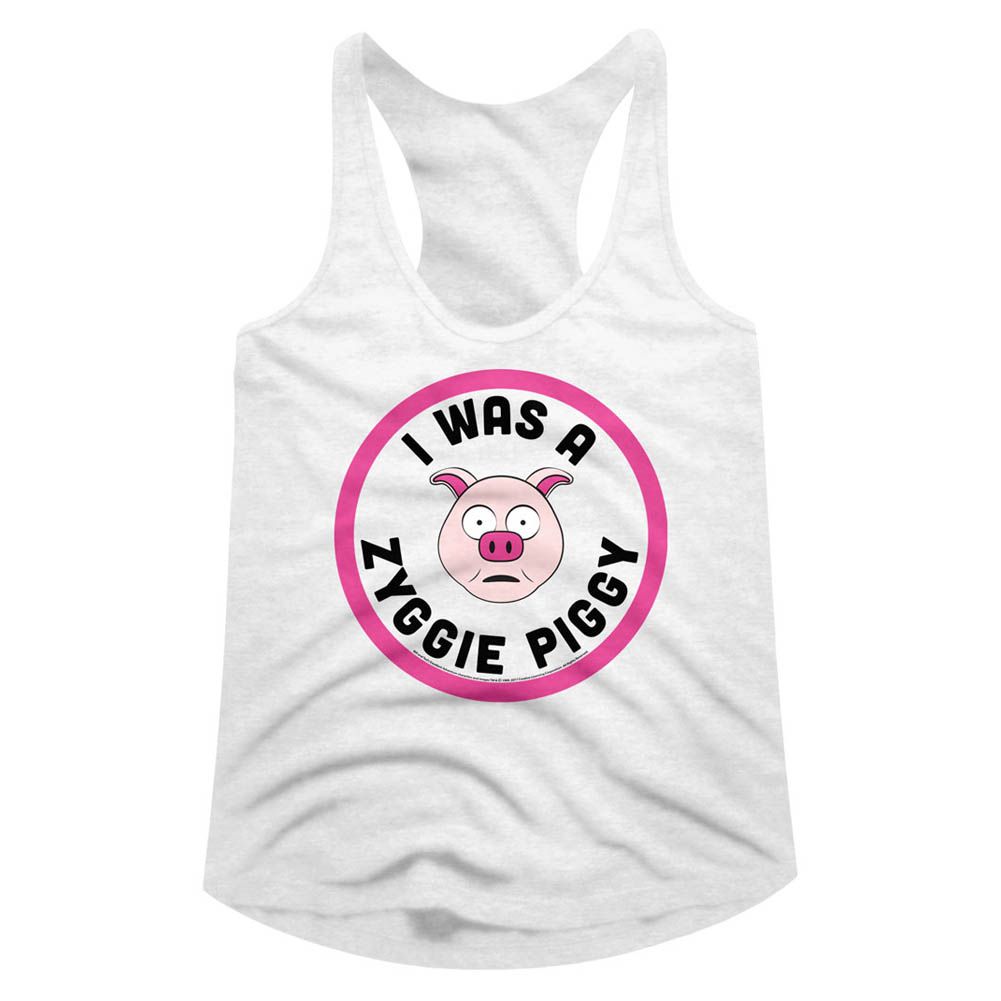 Bill And Ted White Ladies Slimfit Racerback