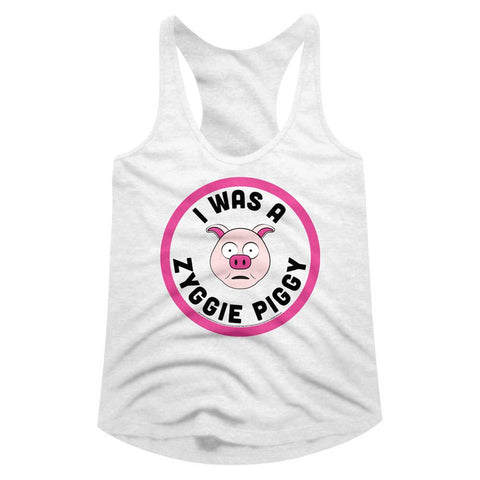 Bill And Ted White Ladies Slimfit Racerback