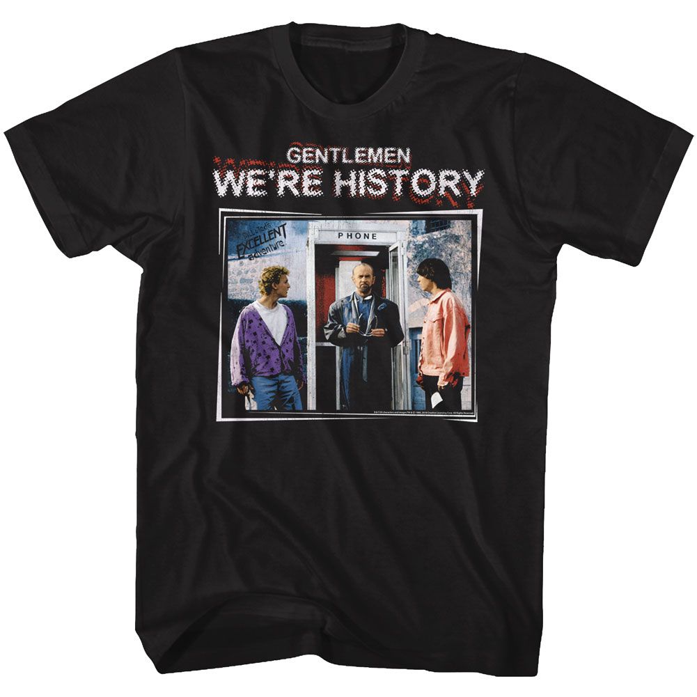 Bill And Ted Black Adult Short Sleeve Tshirt