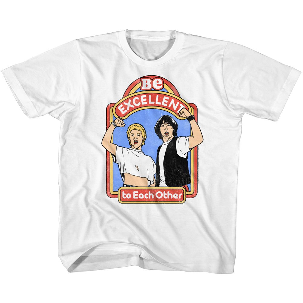 Bill And Ted White Youth Short Sleeve Tshirt
