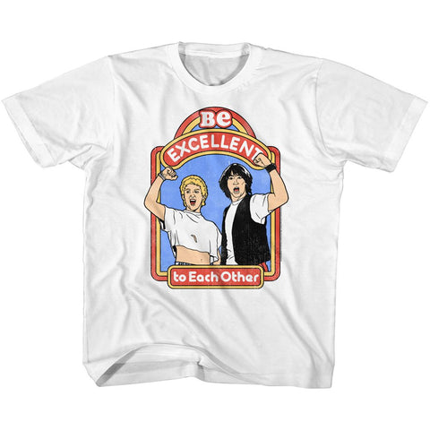 Bill And Ted White Youth Short Sleeve Tshirt