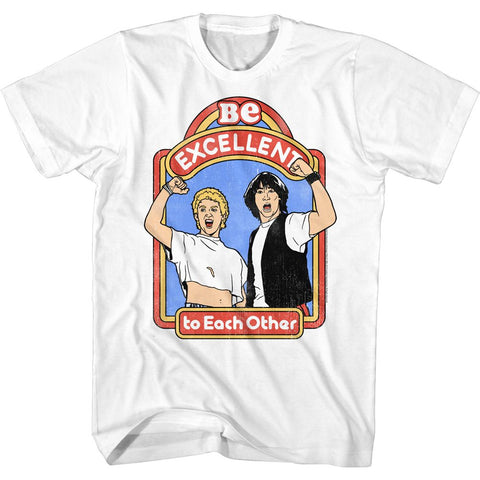 Bill And Ted White Adult Short Sleeve Tshirt