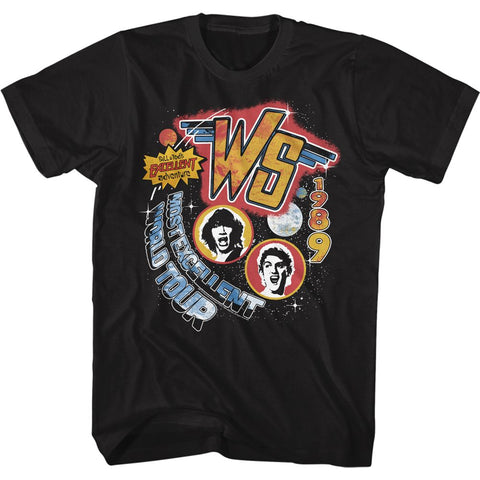 Bill And Ted Black Adult Short Sleeve Tshirt