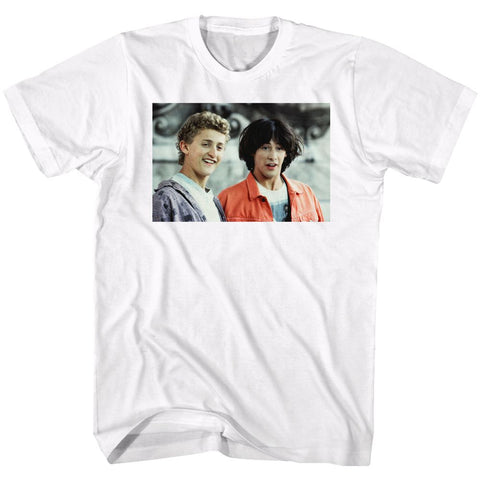 Bill And Ted White Adult Short Sleeve Tshirt