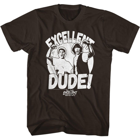 Bill And Ted Dark Chocolate Adult Short Sleeve Tshirt