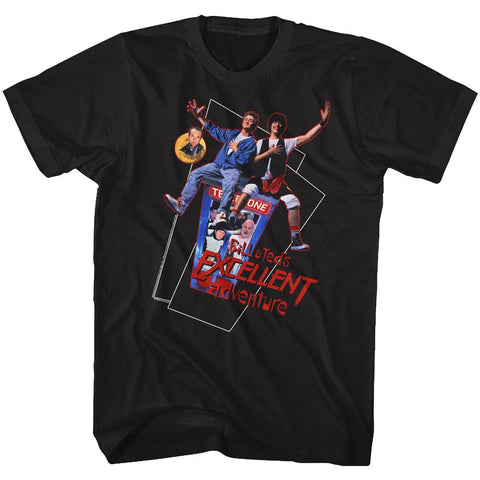Bill And Ted Black Adult Short Sleeve Tshirt