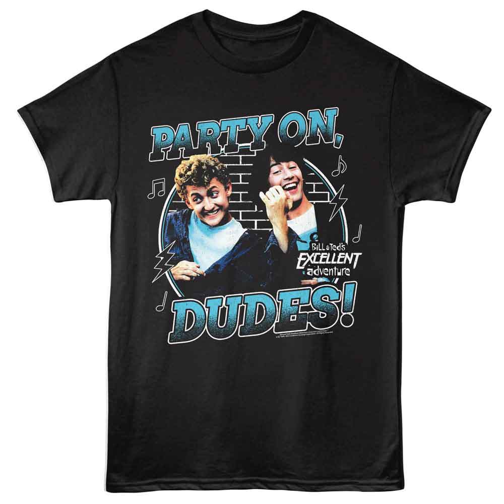 Bill And Ted Black Adult Short Sleeve Tshirt
