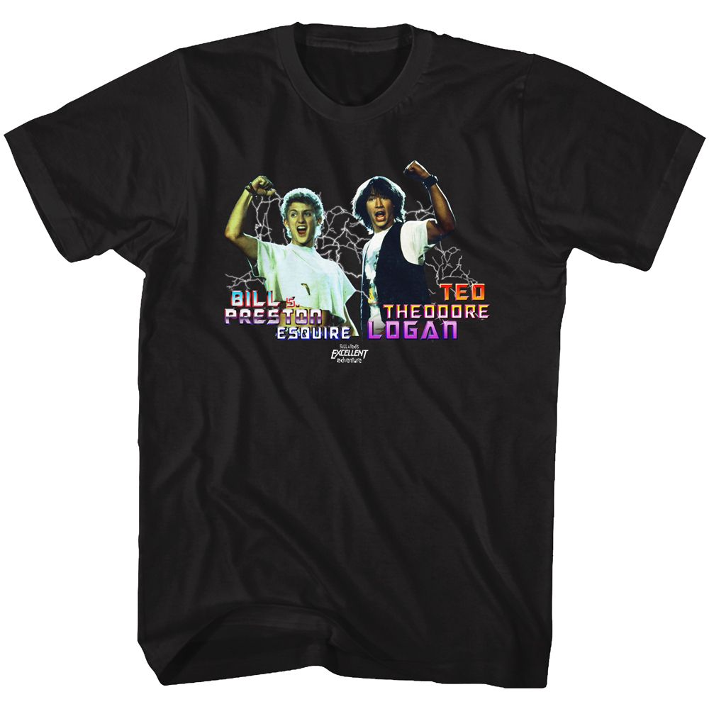 Bill And Ted Black Adult Short Sleeve Tshirt