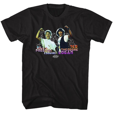 Bill And Ted Black Adult Short Sleeve Tshirt