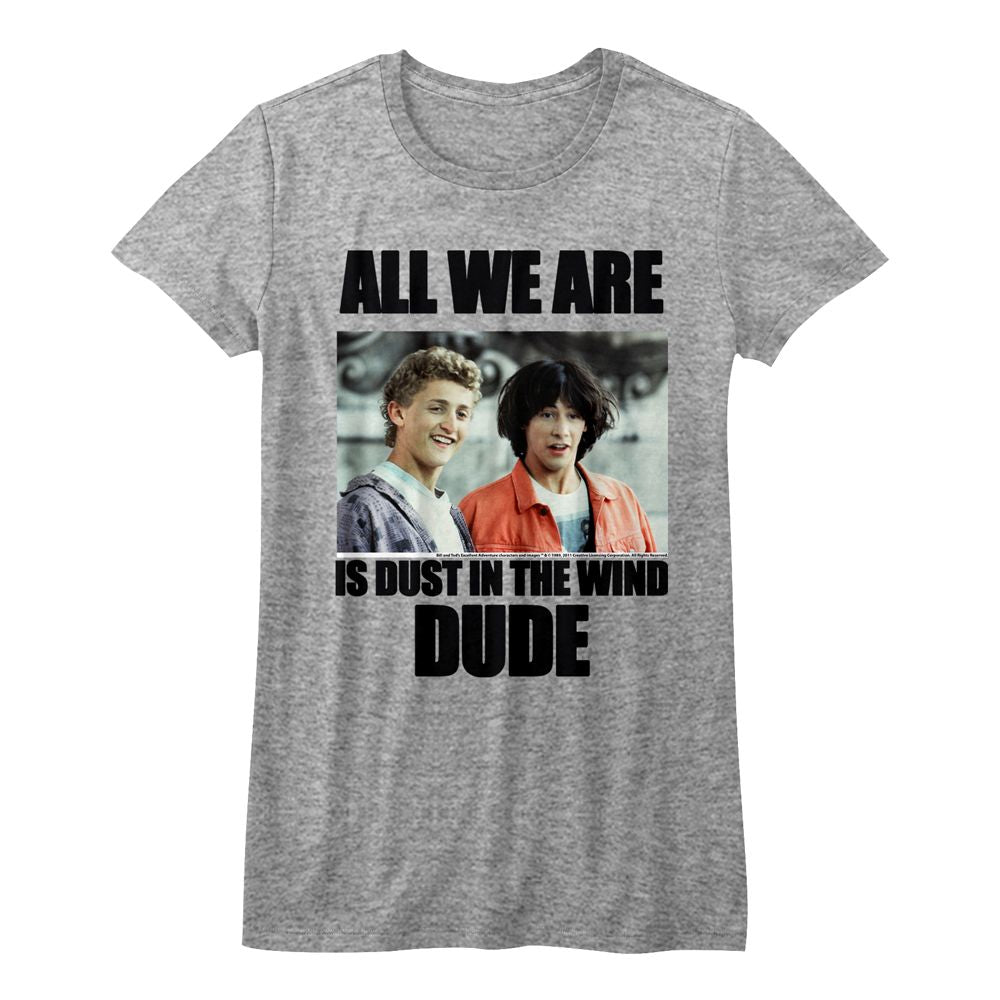 Bill And Ted Athletic Heather Ladies Short Sleeve Tshirt