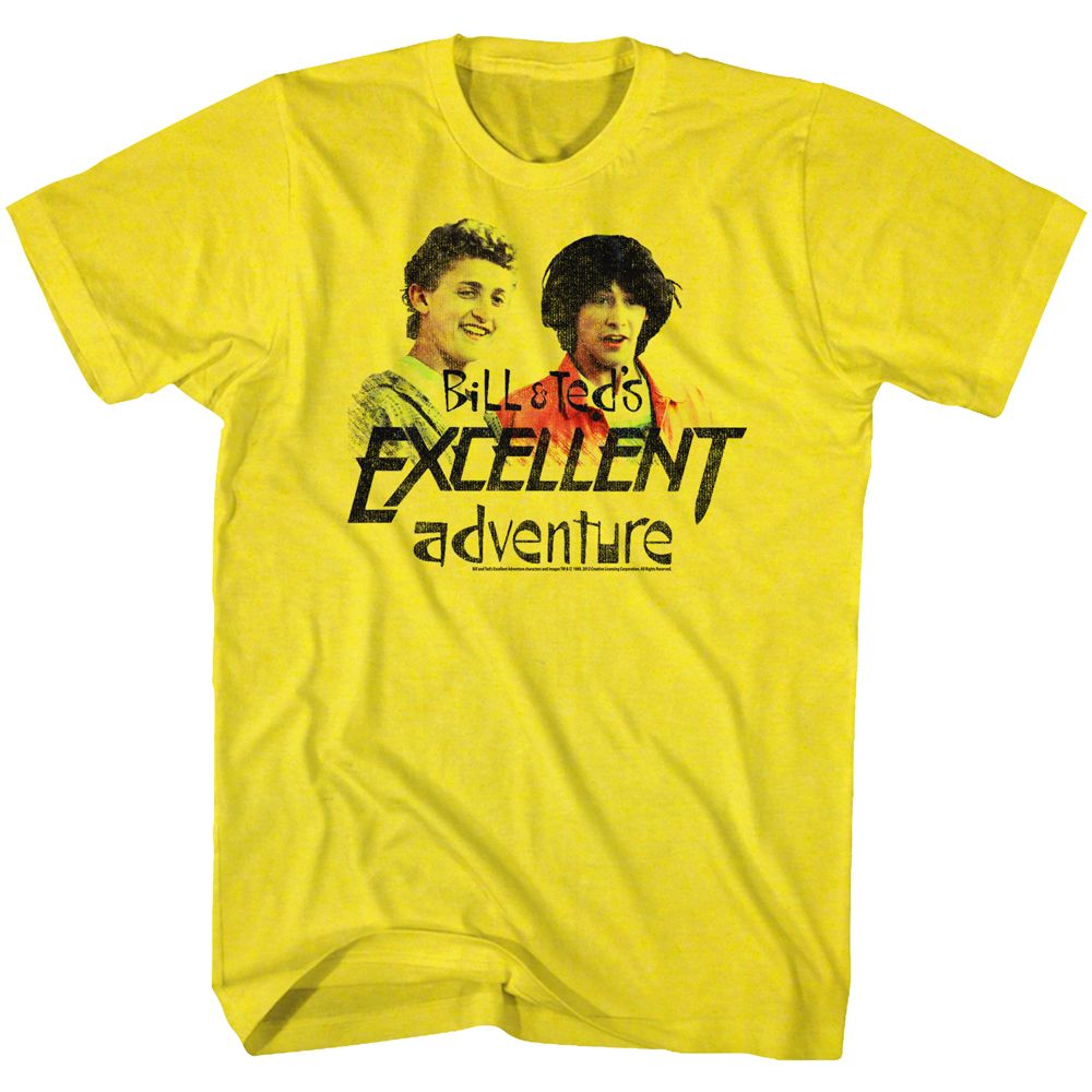 Bill And Ted Yellow Adult Short Sleeve Tshirt