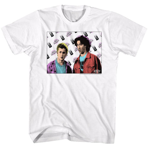 Bill And Ted White Adult Short Sleeve Tshirt