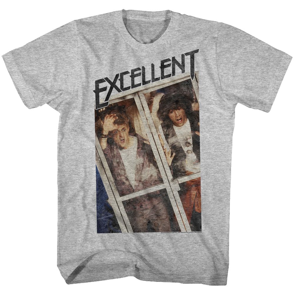 Bill And Ted Gray Heather Adult Short Sleeve Tshirt